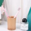 With Drainage Makeup Wood Bamboo Storage Cup For Home Bathroom Toothbrush Holder Toothbrush Cup