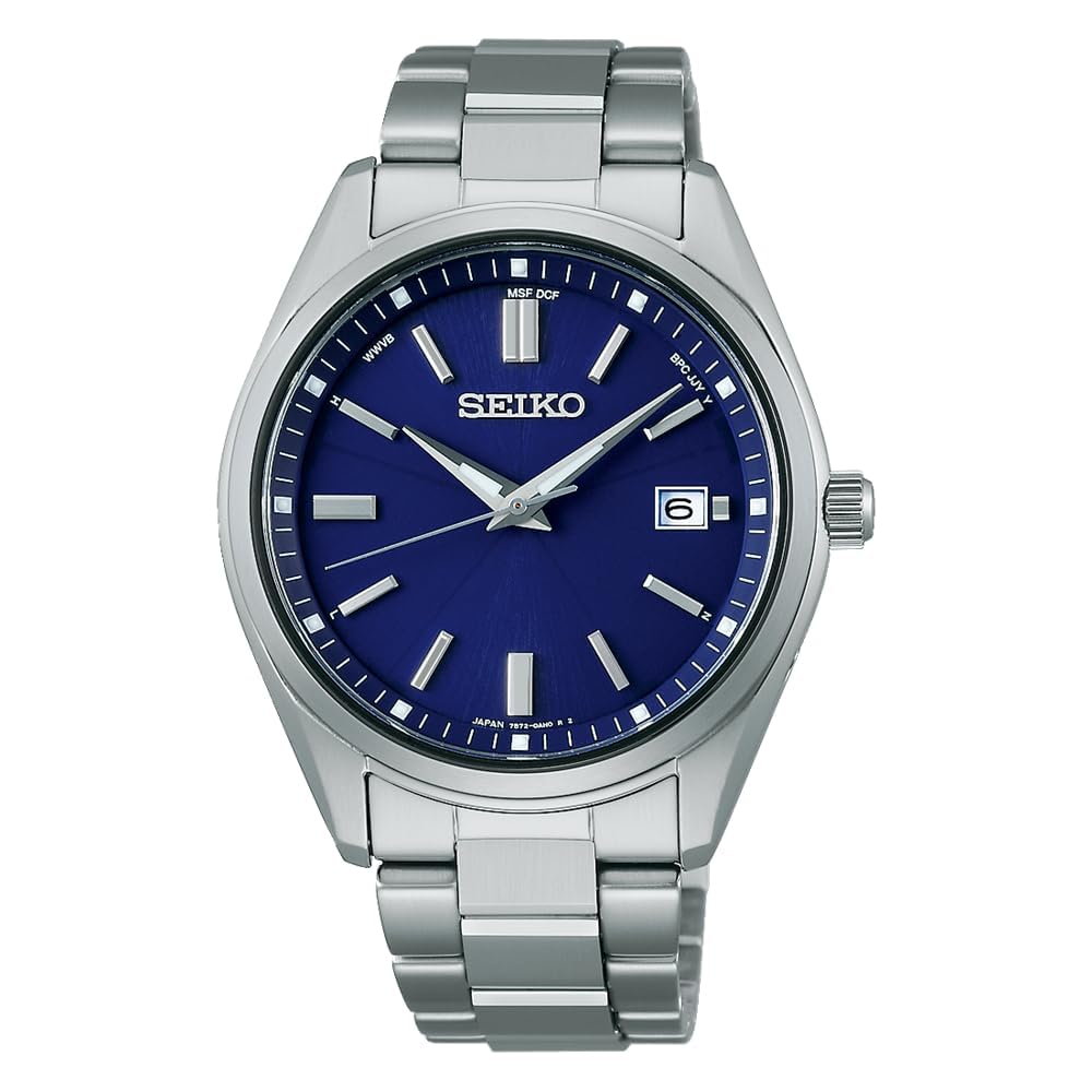Seiko Selection SBTM321 Men's Solar Radio-Controlled Watch Blue Dial Date Calendar 10 ATM Water Resistant Stainless Steel