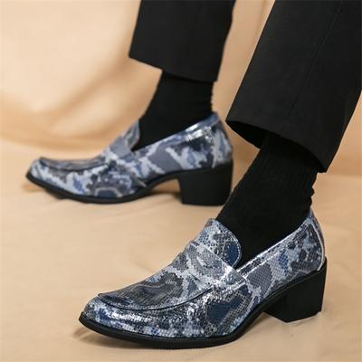 Luxury New Designer 6cm High-heeled Shoes for Men Casual Penny Loafers Business Wedding Formal Dress Footwear Zapatos Hombre