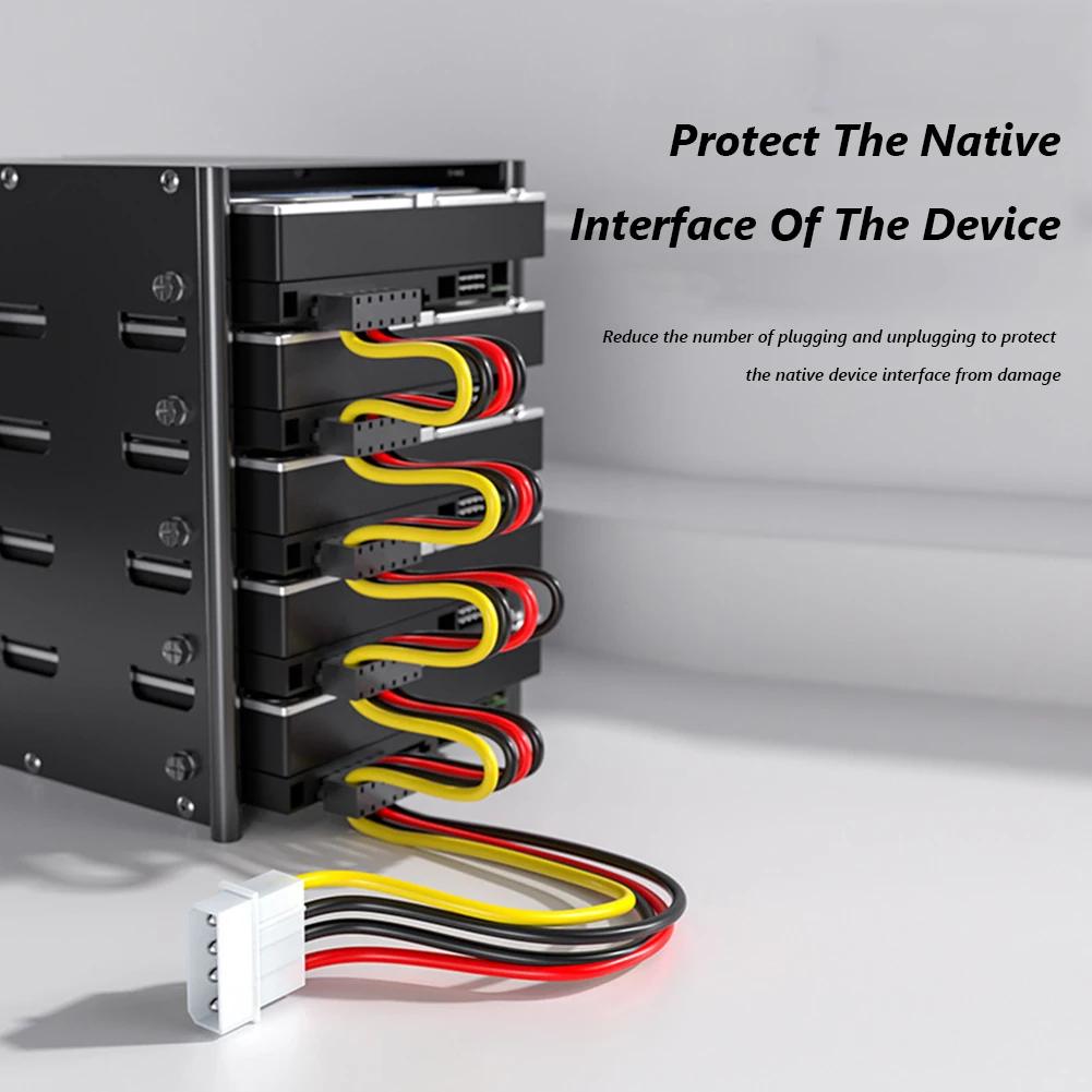 SATA 3,5/2,5 Zoll 1 zu 5 SATA Festplatten Netzteil Verteilerkabel Schnur 18AWG SATA Stromkabel Server DIY Verteilerkabel