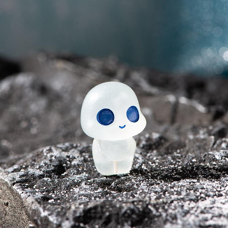Creative Cartoon Luminous Ghost Figurine Micro Landscape Decoration Cute Miniatures DIY Home Decoration Accessories Gifts