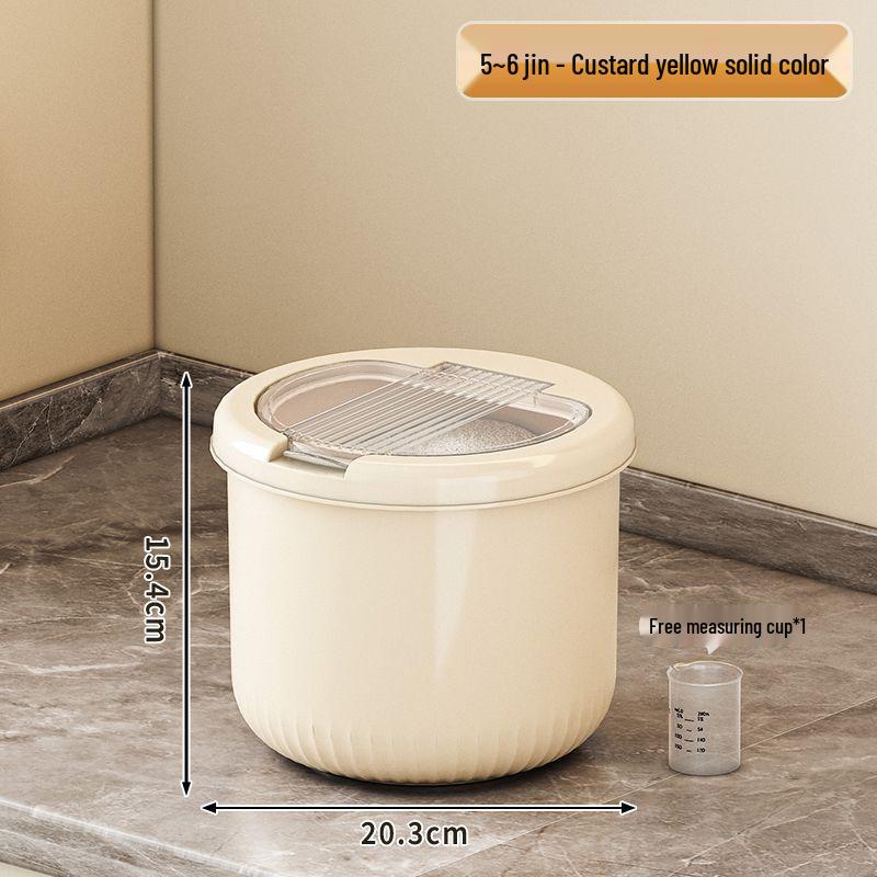Transparent Pest-Proof Moisture-Resistant Storage Bin for Rice and Grains Sealed Storage Bucket