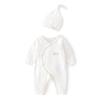 Newborn Boneless Harem Romper - Spring/Autumn Pure Cotton Crawling Suit for Boys & Girls