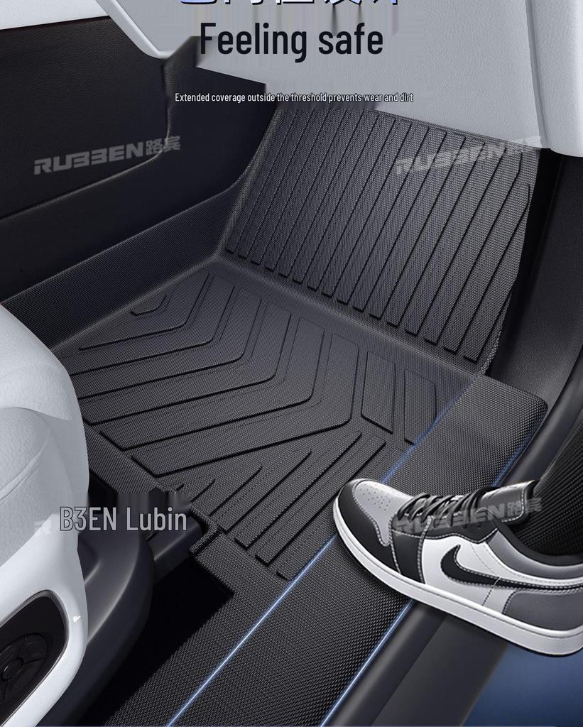 Xiaopeng P7 TPE Waterproof Floor Mats: Full-Coverage, Thickened Door Sill Carpet