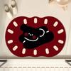 Cute Cartoon Quick-Dry Diatomaceous Earth Bathroom Mat - Non-Slip, Absorbent Foot Pad for Toilet & Entrance