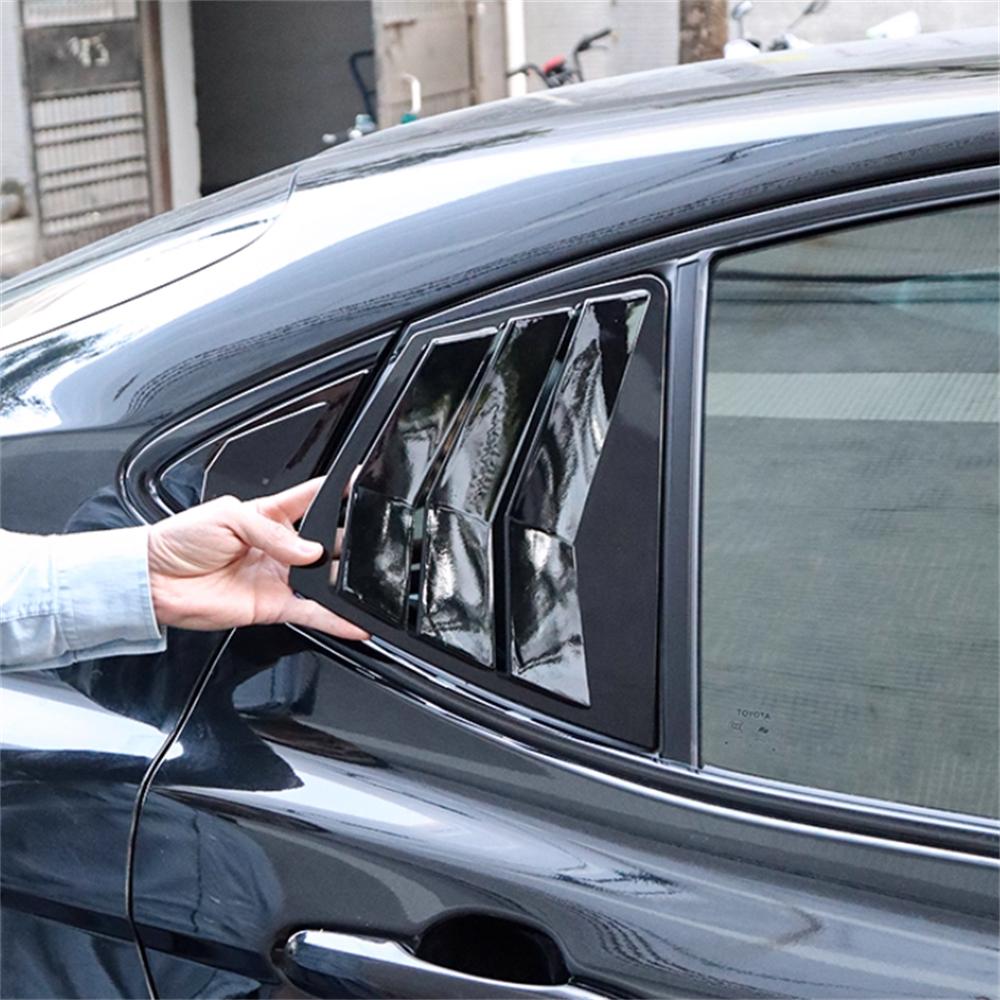 For Toyota Camry 2025 2026 Bright Black Vent Window Scoop Louver Cover Trim