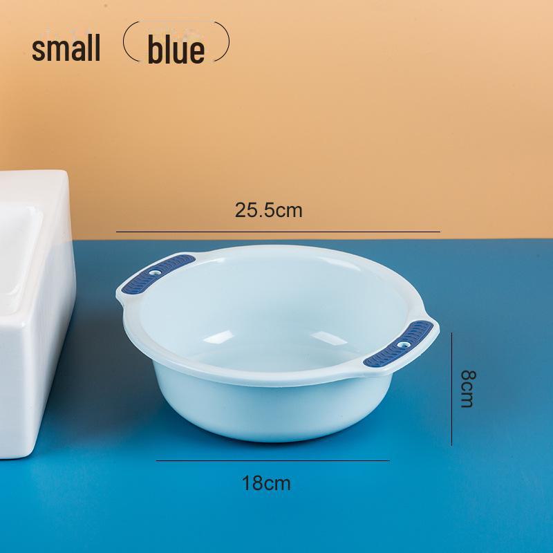Large Capacity Double-Ear Plastic Basin for Household Use, Ideal for Washing Vegetables, Footbaths, and Storage