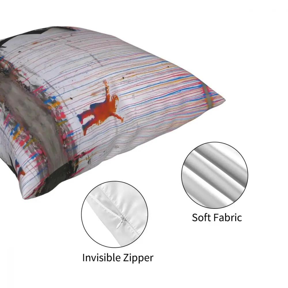 Banksy Umbrella Rainbow Happy Girl Throw Pillow Cover Decorative Pillow Creative Cushion Covers