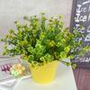 LUOZZY 3 PCS Simulated Green Plants Decor Artificial Four Leaf Clover Fake Plant Lifelike Fake Greenery Foliage for St. Patrick's Day Summer Garden