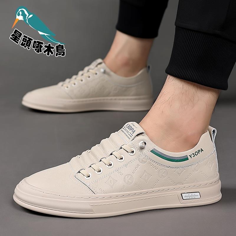 Korean version of trendy versatile sports men's shoes 2025 autumn new men's board shoes casual breathable versatile white shoes men
