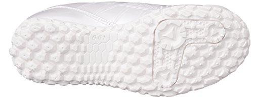 Asahi J004 Sneakers, Athletic Shoes for School, Reflective, Strong Series, White/White, 20.0 Cm, 2E