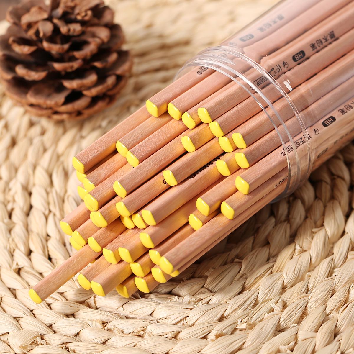 

Нетоксичный оригинальный деревянный карандаш HB для письма и экзаменов, 1-3 классы, детские канцелярские товары 50 pcs tube, white triangular wood