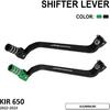 JFG RACING Motorcycle Gear Shifter Shift Lever Folding Tip CNC for KLR 650 KLR650 2021-2023 Black