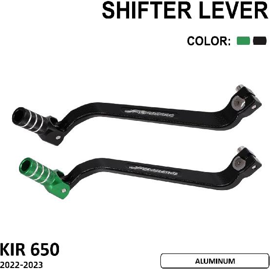 JFG RACING Motorcycle Gear Shifter Shift Lever Folding Tip CNC for KLR 650 KLR650 2021-2023 Black