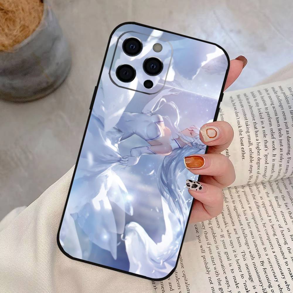 ReZero Emilia Phone Case Silicone Soft For IPhone 17 16 15 14 13 12 11 X XR Plus Pro Max Plus