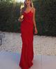 2023 Spring/Summer Backless Spaghetti Strap U-Neck Off-Shoulder Wavy Bodycon Side Slit Maxi Dress