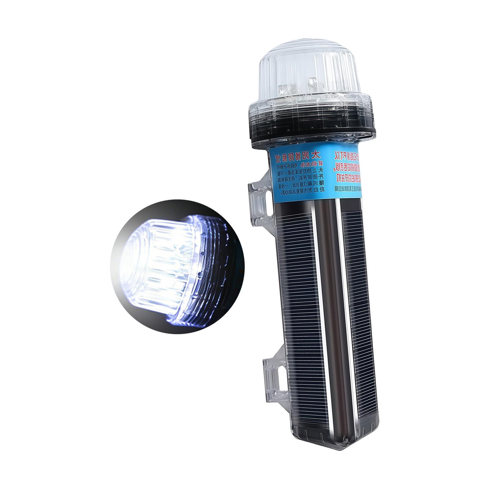 

Bright LED Position Marker Light Solar Powered IP68 Rate Including Multiple Flash Modes & Easy Installation for Boats белый