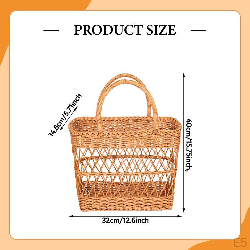 Camping Picnic Basket with Handles for Organizing Essentials