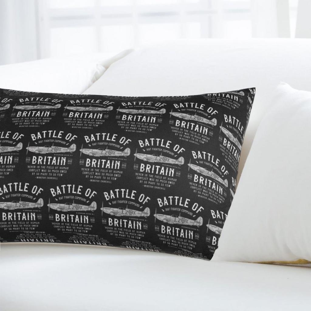 Battle Of Britain Spitfire Rectangle Pillowcase Cushion Cover Decor Bedroom Bed Home Comfort Throw Pillow