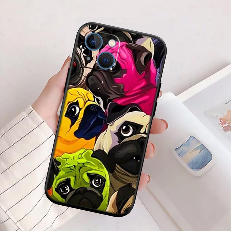 Cute Pug Dog Phone Case for Samsung Galaxy A11 A12 A13 A15 A52S A53 A55 A56 A70 A71 A72 A73 F06 F16 F56 A32 A33