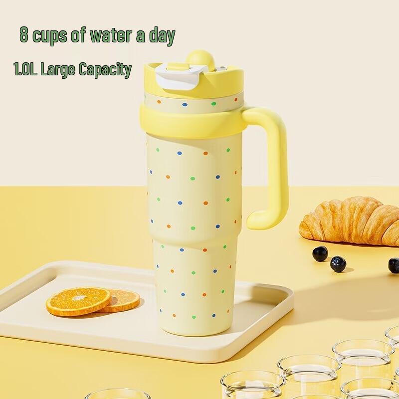 Kapodun 1L 316 Stainless Steel Insulated Straw Water Bottle