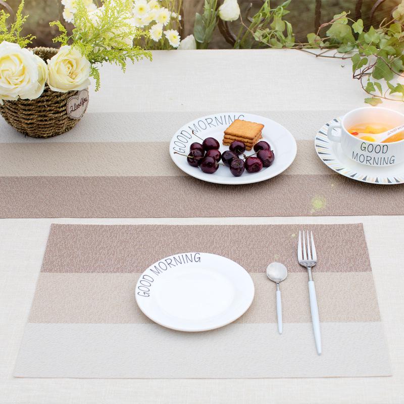Pack of 4pcs Table Placemats Rectangle Table Mats Heat Insulated PVC Pad Dinner Table Mats 45x30cm
