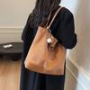 Autumn suede underarm bag women's 2025 new fashion Korean version tote bag simple large capacity shoulder bag