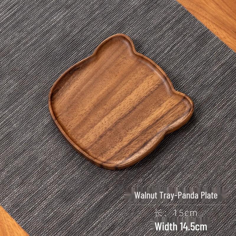 Tavă versatilă din lemn de nuc japonez – Ideală pentru servirea ceaiului, fructelor sau pizzei în hoteluri