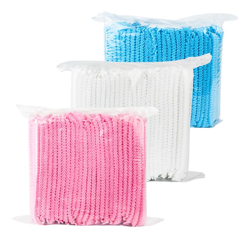 10pcs Non-woven Disposable Shower Caps Dust Hat Women Men Bath Caps For Spa Beauty Salon Bathroom Bonnets El Accessories