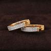 CAOSHI Mode Luxus Damen Creolen Eingesetzt Voll Glänzend Winzige Zirkonia Schmuck für Hochzeit Verlobungsparty Jubiläum Bestes Geschenk