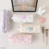 Polka Dots Bow Pencil Bag Large Capacity Multi-Function Stationery Storage for School Office Travel Cosmetic Organizer