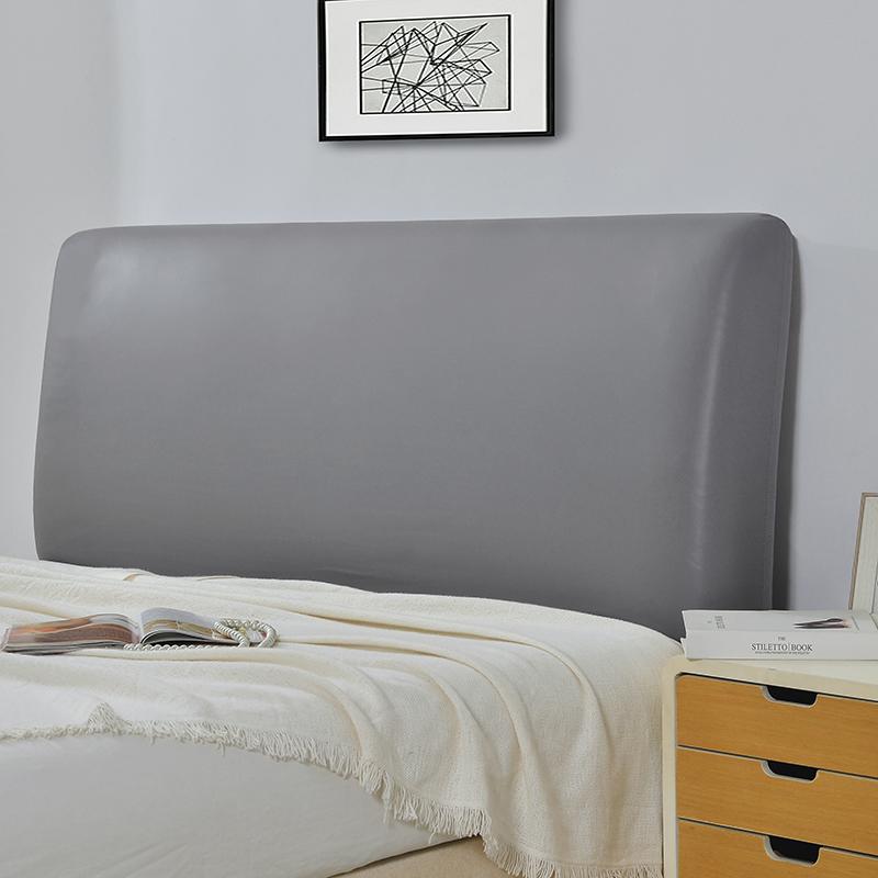 High Quality Waterproof Artificial Leather Headboard Cover Elastic All Inclusive Bed Head Back Dustproof Protection