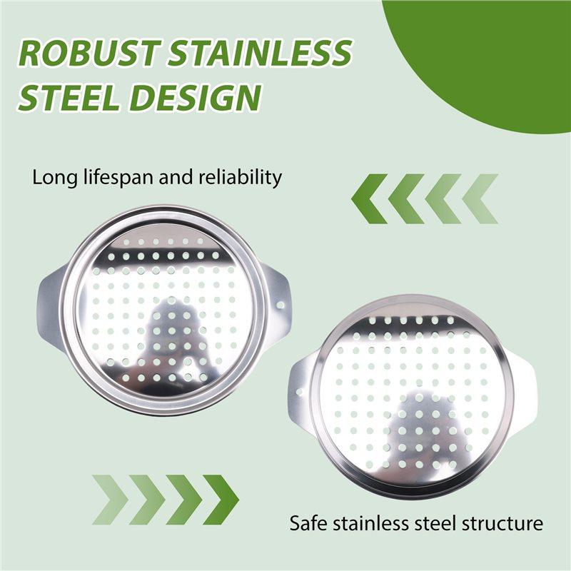 M-Modern-Stainless Steel Spaetzle Maker Lid With Scraper Traditional German Egg Noodle Maker Pan Pot Spaghetti Strainer