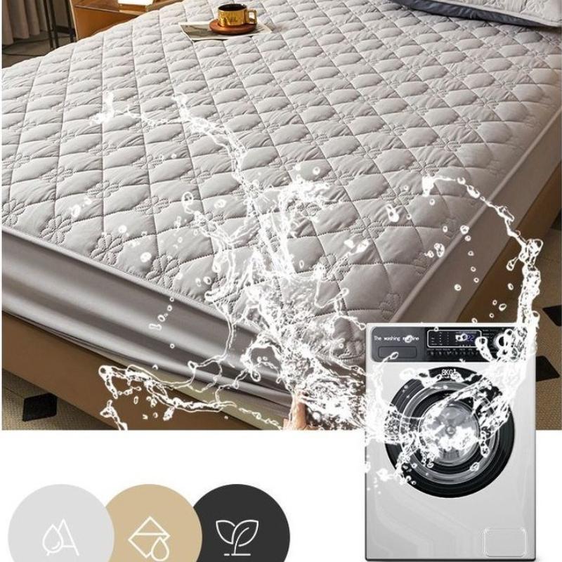 1pcs Waterproof Thickened Fitted Sheet Cotton Quilted Bedspread Full Package Mattress Protective Cover Anti Slip and Dustproof Covers Home Textiles