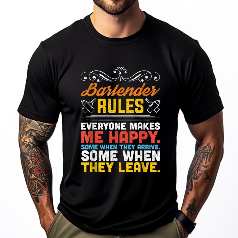 

Teerules Funny Bartending 15 Clothing White T Shirt Men Punk Style Brand T Shirt Short Sleeve Tee Gift 5XL різнокольоровий