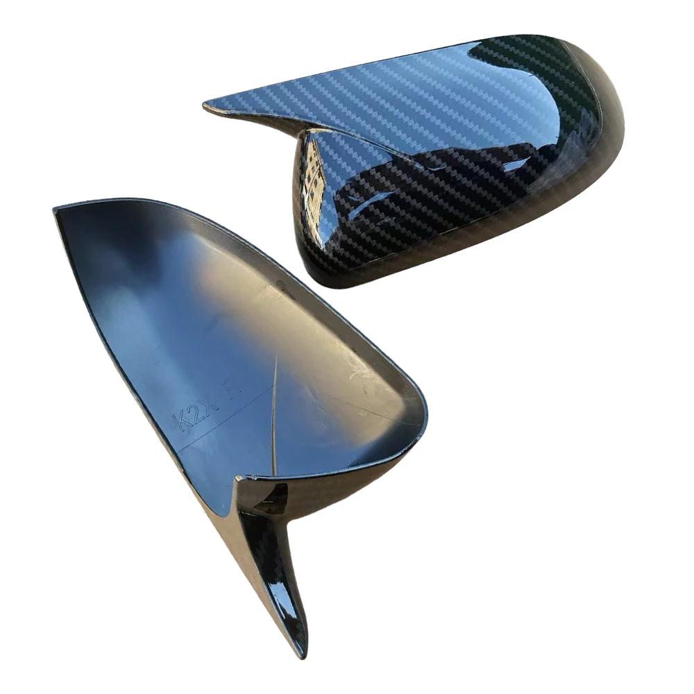 For KIA K2 KX CROSS 2017-2020 Car Sticker Rearview Side Mirror Cover Wing Cap Exterior Door Rear View Case Trim ABS Carbon Look