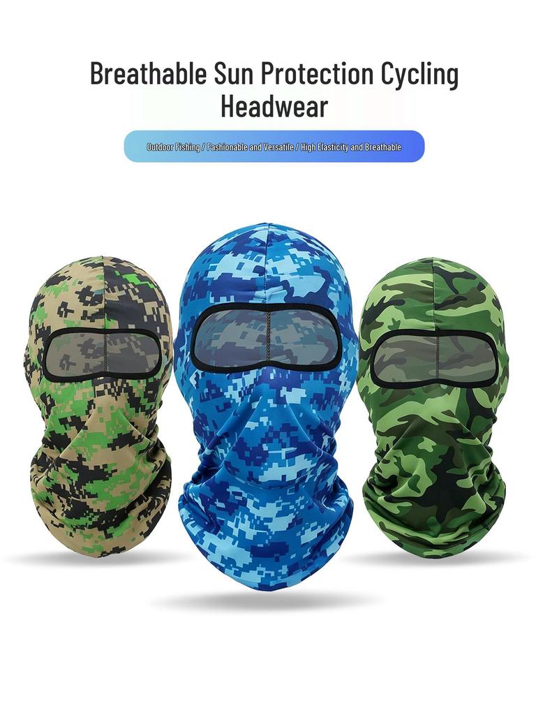 Cycling Camouflage Headwear: Windproof, Sun Protection Mask & Liner for Men and Women