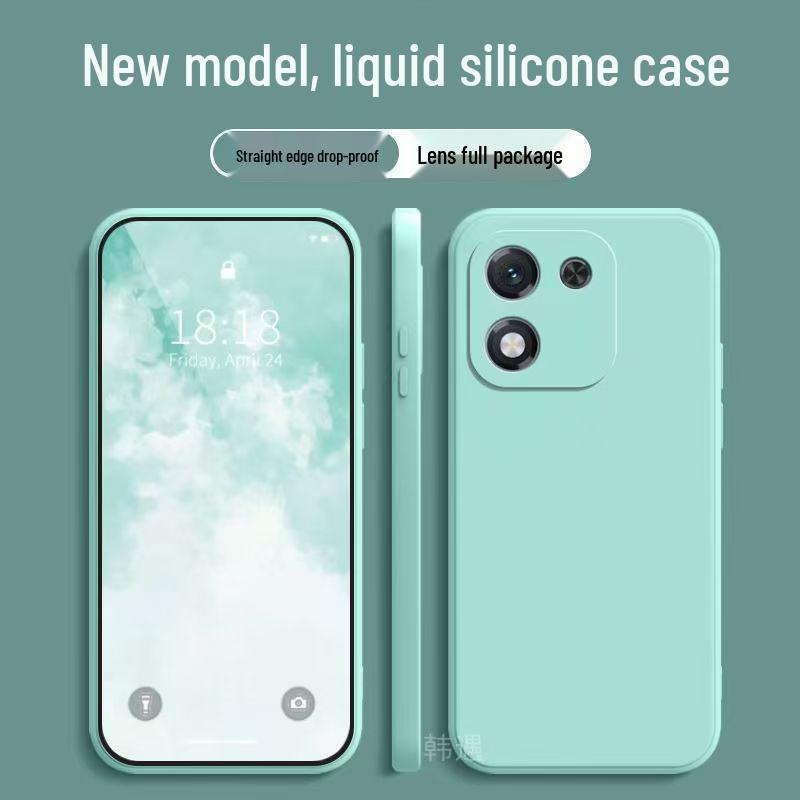 Honor X70i Case: Solid Color, Full Coverage, Anti-Drop, Soft Shell, Straight Edge Design, New Model