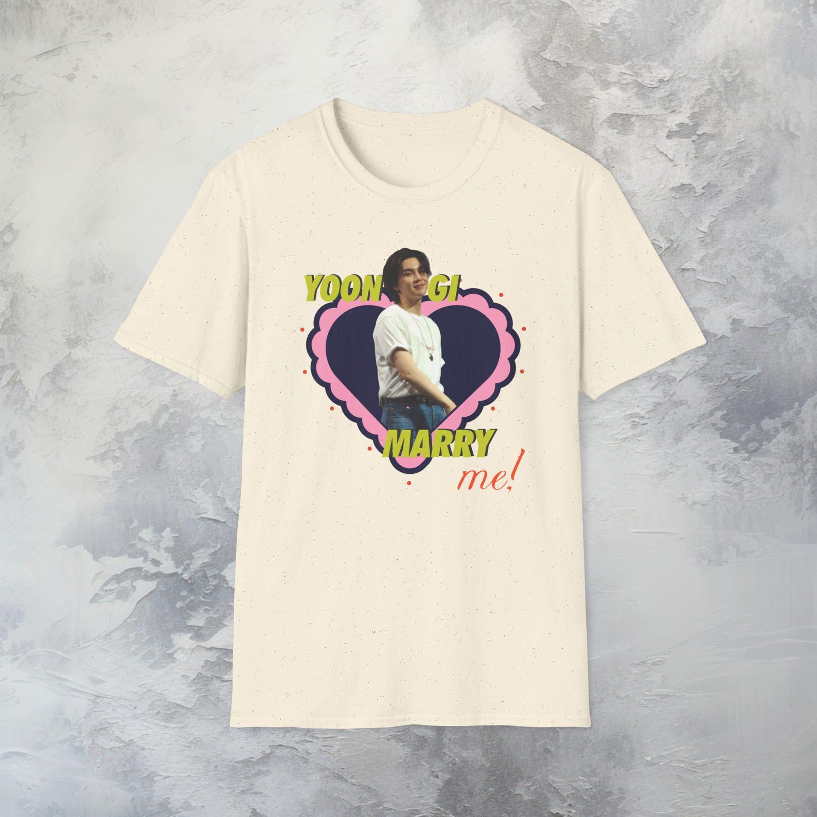 Yoongi Marry Me Graphic T-Shirt – 100% Cotton Unisex BTS SUGA Tee M