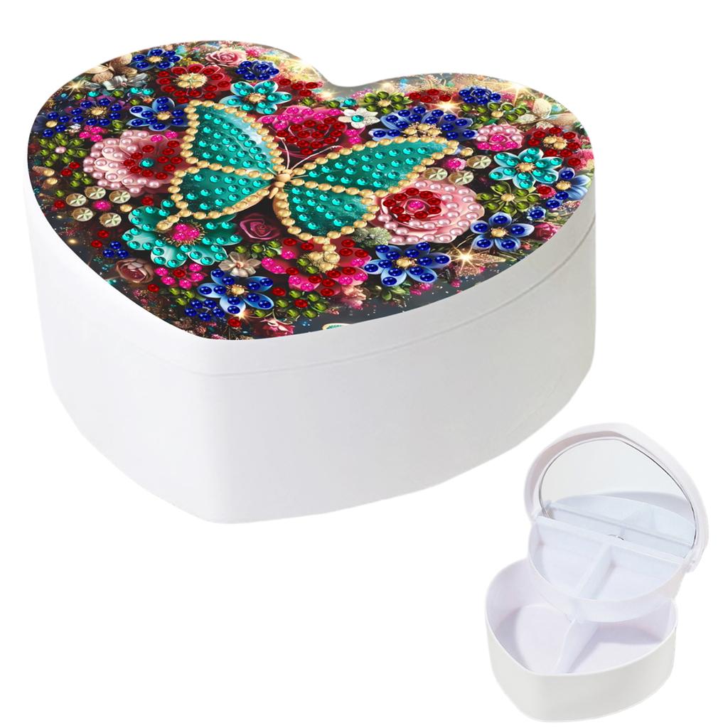 DIY Diamond Painting Rhinestones Decorative Storage Box Partial Drill Crystal Mosaic Storage Container for Desktop Diamond Art