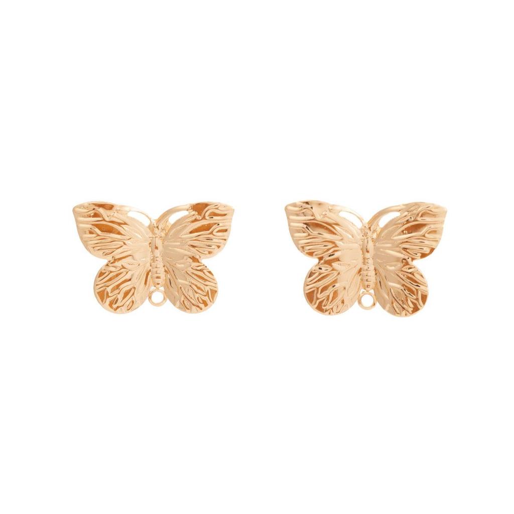 Stylish Butterfly Metal Earrings: Fashionable, High-End Ear Studs for Women