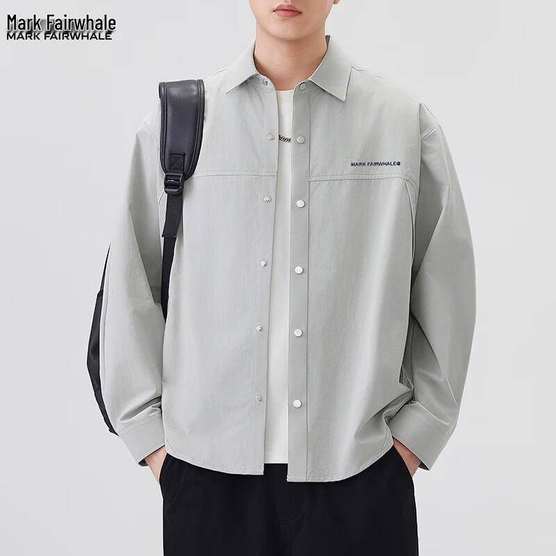 Mark Fairwhale Men's Solid Long Sleeve Casual Shirt