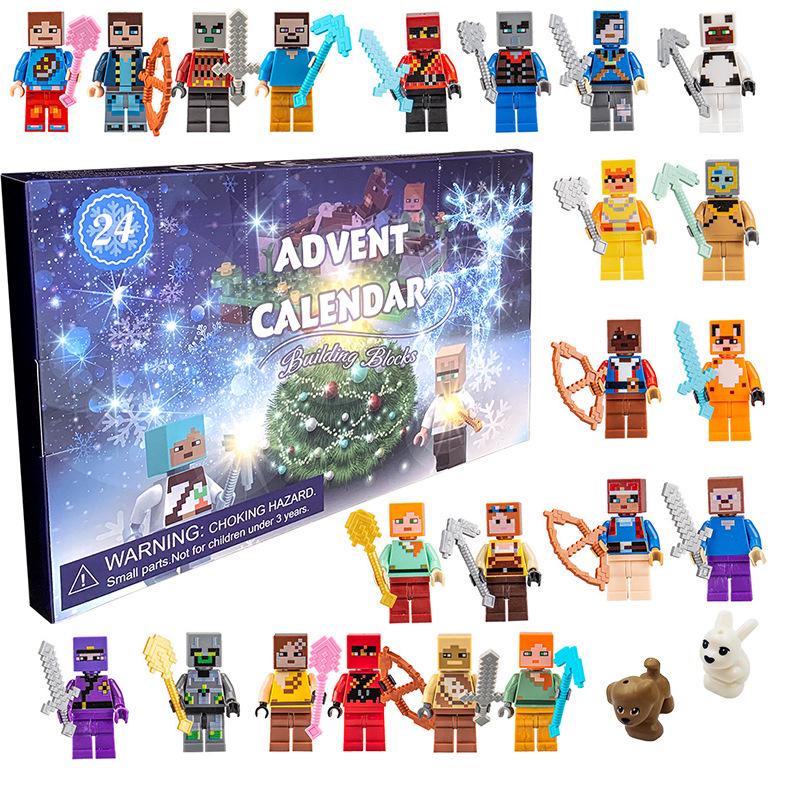 24-Day Digital Christmas Countdown Robot Building Blocks Gift Box for Kids