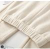 Women's Off-White Cashmere Wide-Leg Wool Pants - Autumn/Winter 2025, Cropped, Thickened, Loose Fit, Fleece-Lined, Straight-Leg Style.