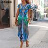 Women's Fashion Summer Spring Short Sleeve O-Neck High Waist Casual Dresses
