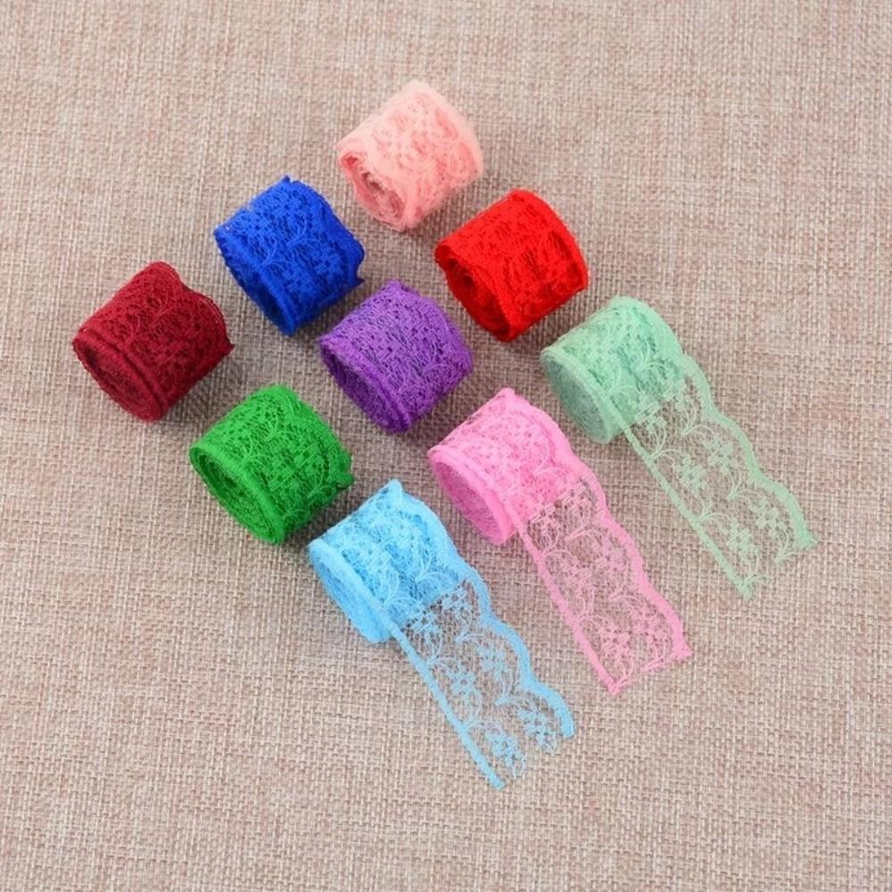 New Mesh Embroidery Lace Ribbon Tape Non-Stretch Unilateral Lace Tape Woven Cotton Flower Lace Trim Curtain Craft