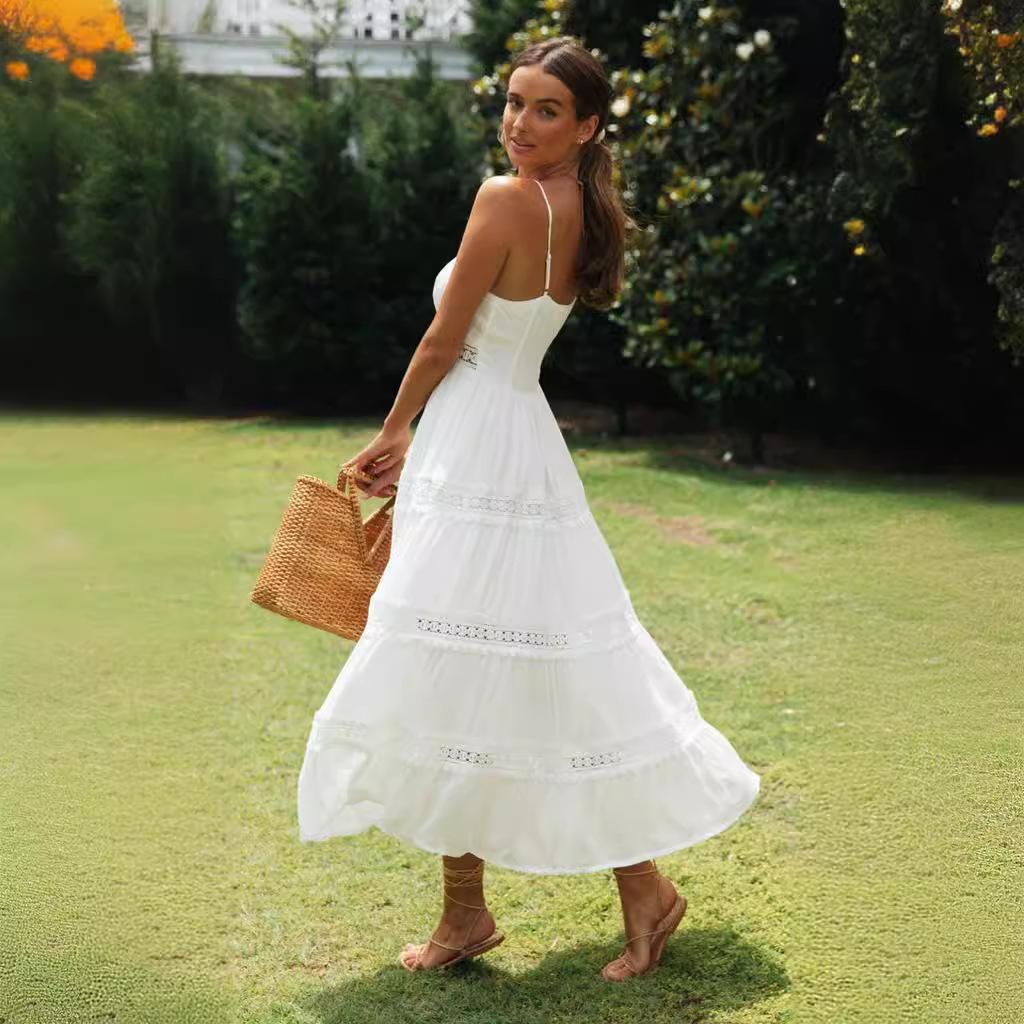 Sleeveless Beachwear Suspender Dress