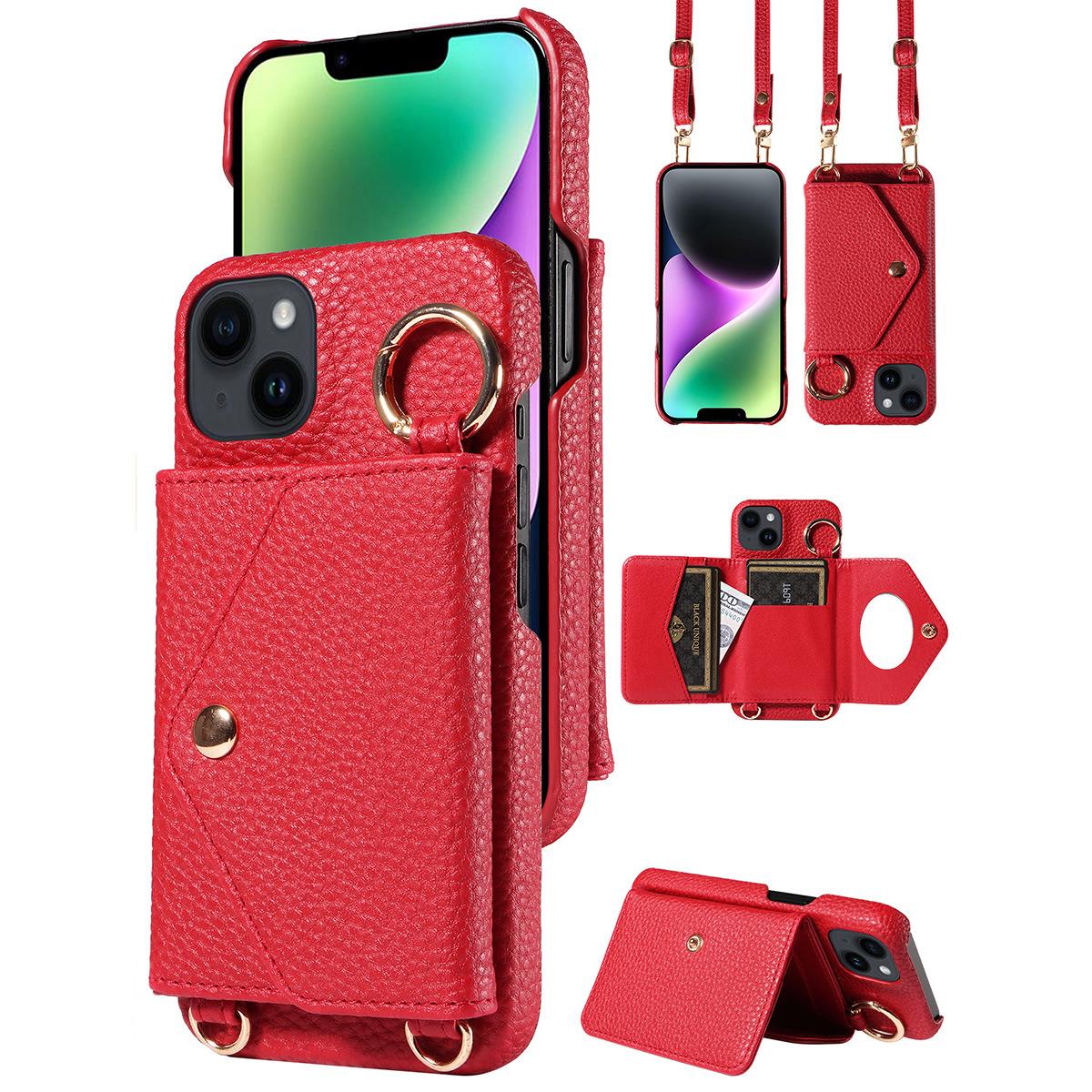 

Multi-functional Crossbody Leather Protective Case for IPhone 17, Apple 16 Pro/15 Pro iPhone 17 красный