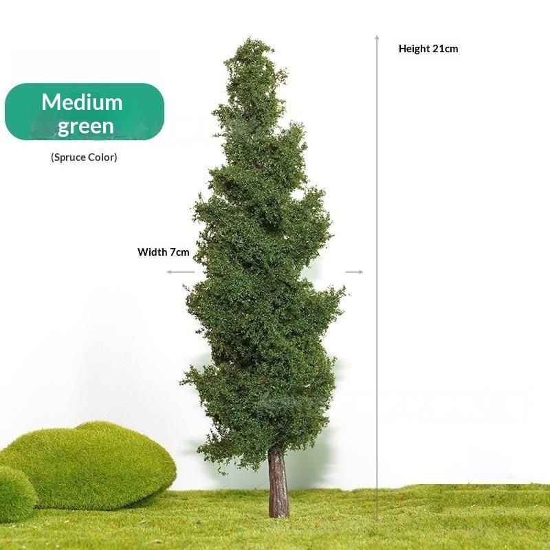 Model Pine Tree Set - 14cm/21cm Artificial Trees for Diorama, Railroad Layout & Architectural Models