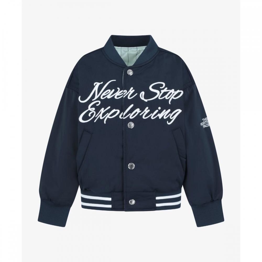 The North Face Kids Reversible Starline Jacket Navy Nj3ns01t NAVY/110